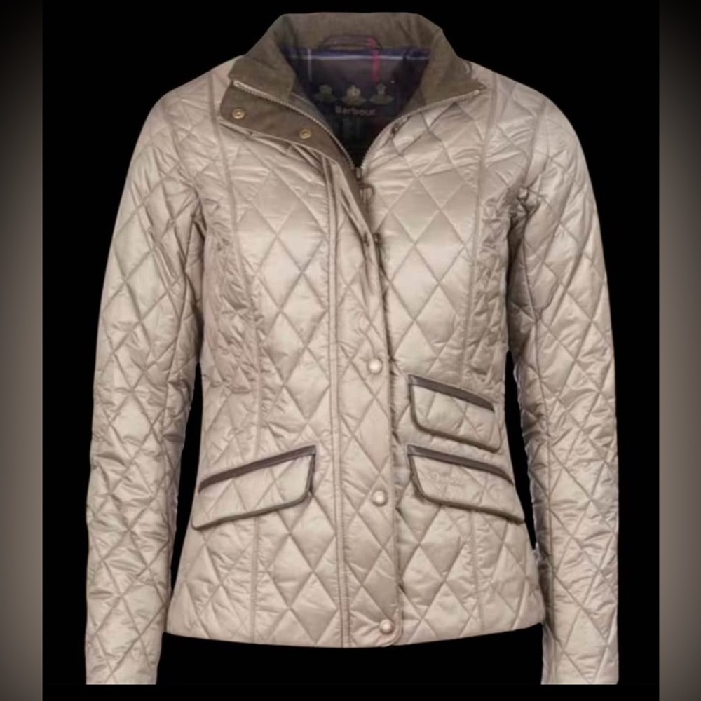 Barbour Augustus Women's Quilted Jacket in Taupe US 8 Uk 12